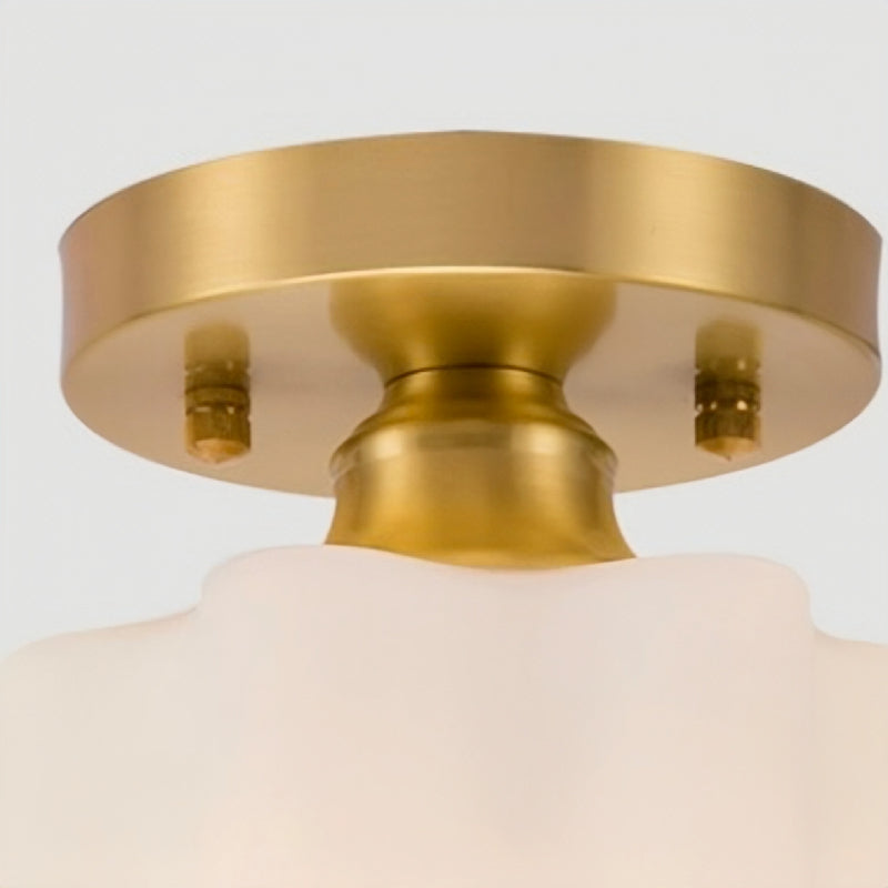 Sanna Retro Metal Flush Mount Ceiling Light Brass