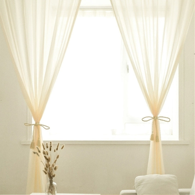 Mira Solid Sheer Custom Curtains Soft Top