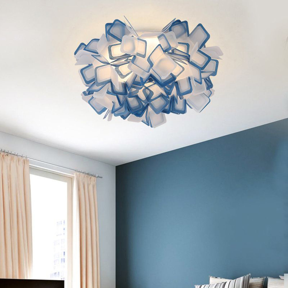 Morandi Art Deco Flower Acrylic Flush Mount Ceiling Light 7 Colours