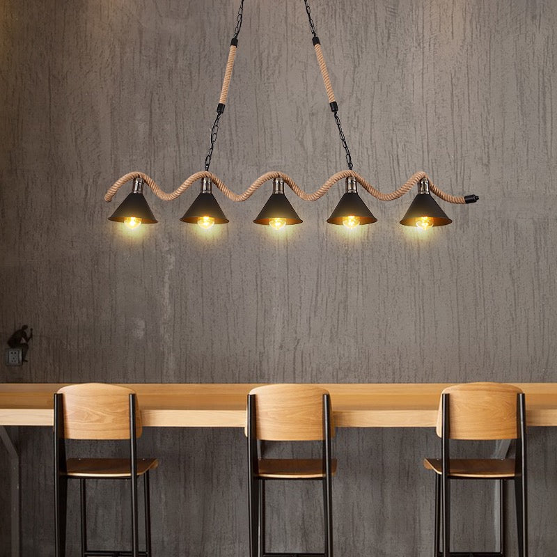 Epoch Vintage LED Black Pendant Light Metal Dining Room/Cafe