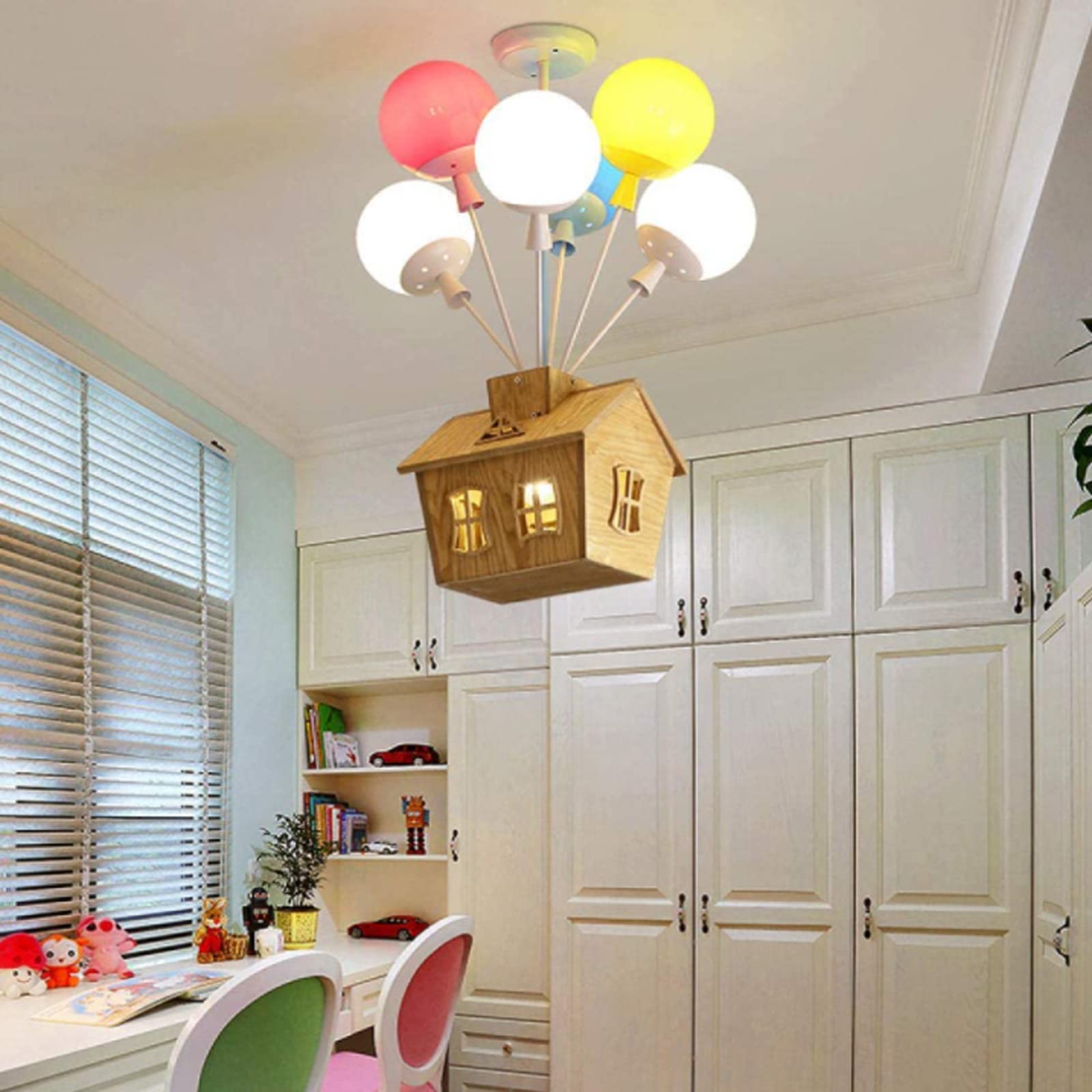 Fateh Designer Flush Mount Ceiling Light Wood Children's Room