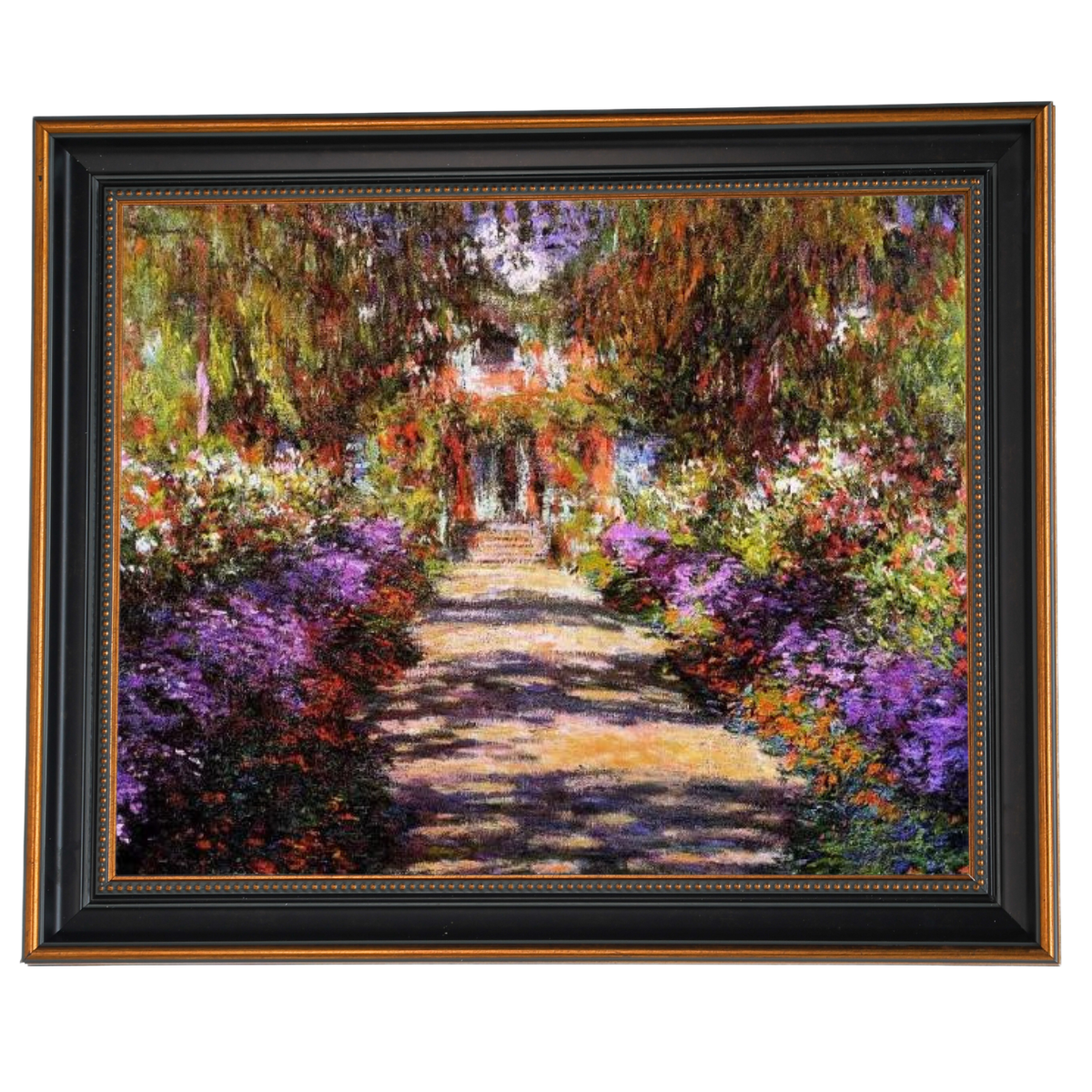 Pathway in Monet's Garden at Giverny- Vintage Wall Art Prints Decor For Living Room