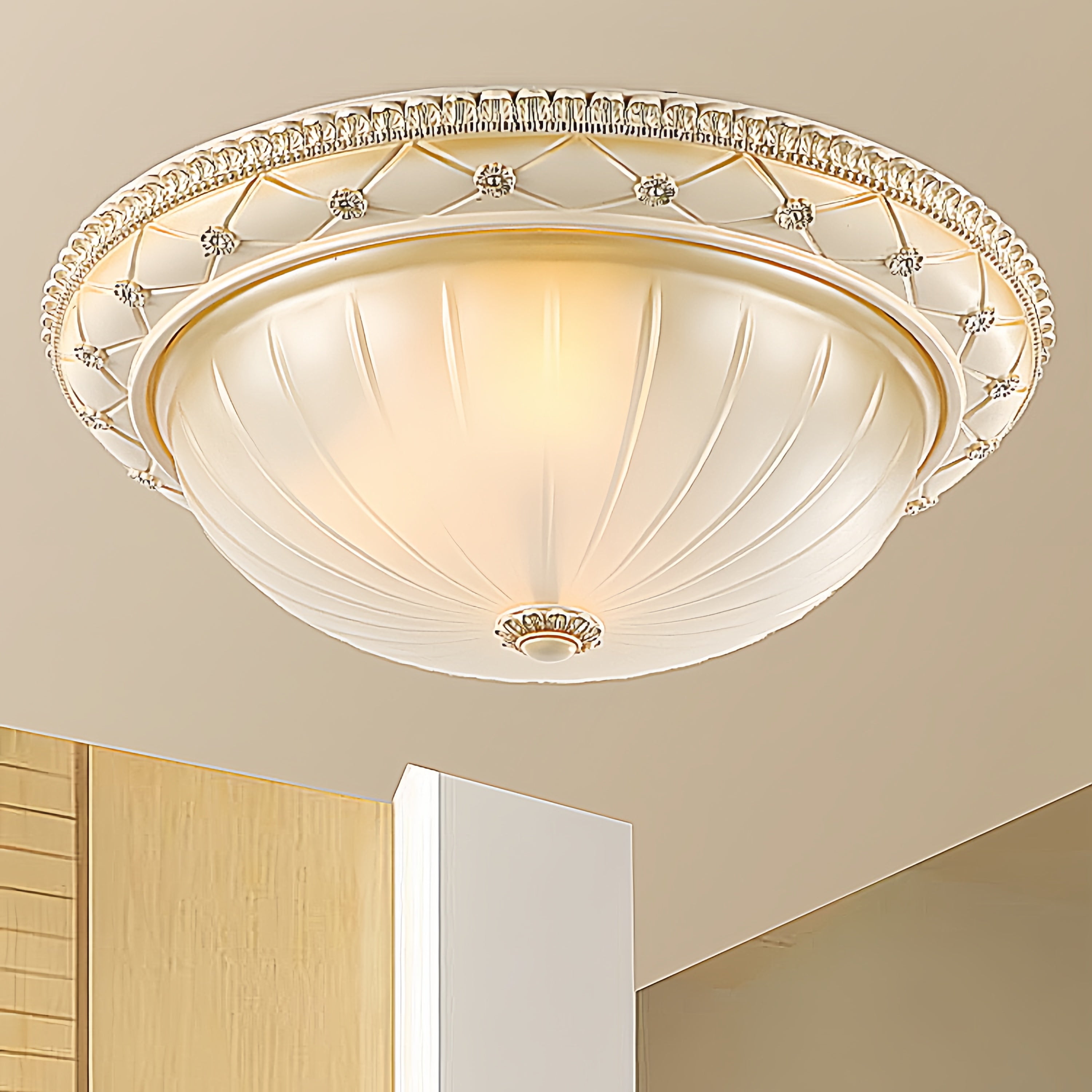 Alessio Minimalist Flush Mount Ceiling Light Resin Living Room