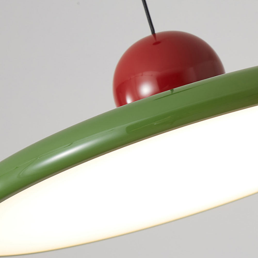 Morandi Nordic Saucer Metal Pendant Light Red/Cream/Green