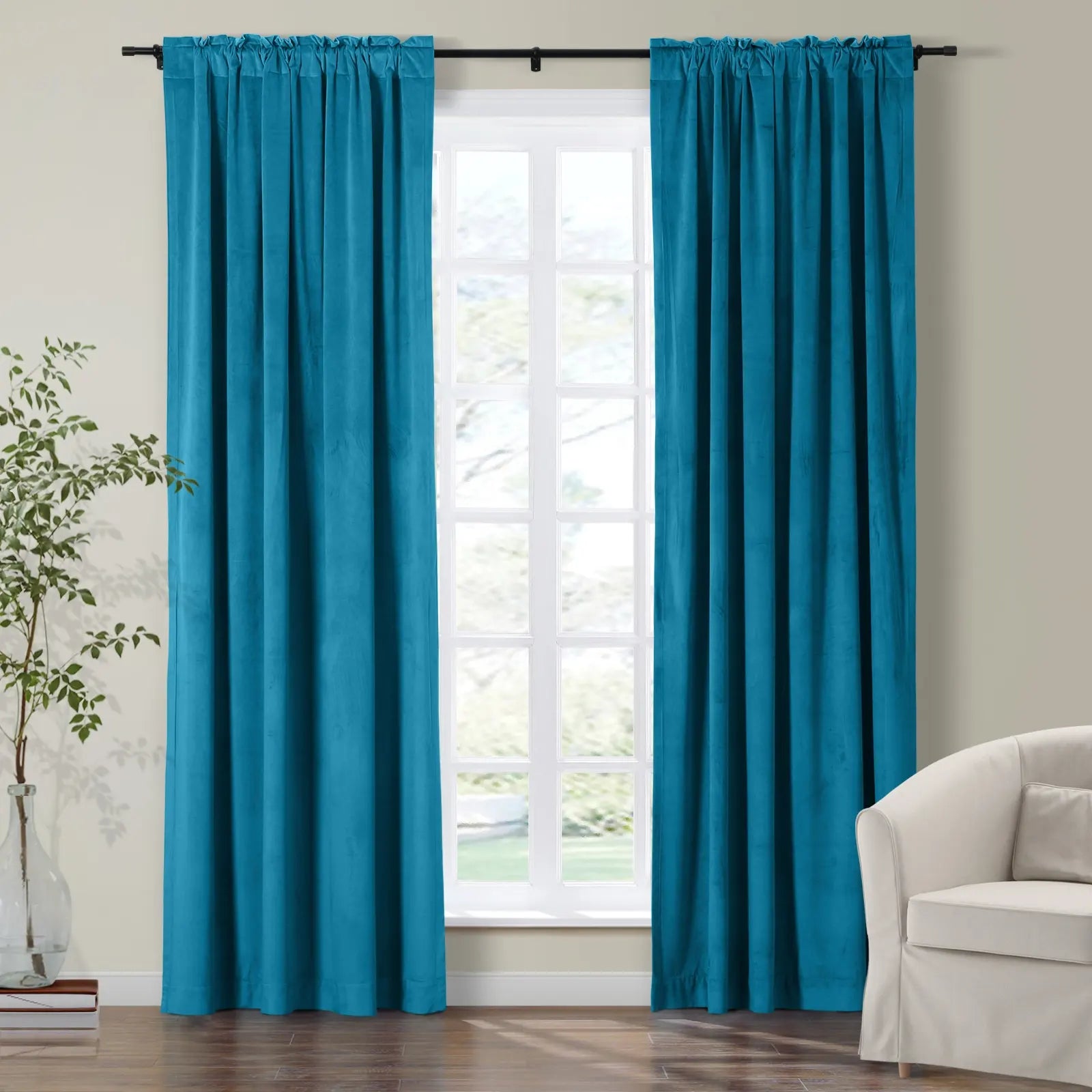 Plushy Velvet Curtain Soft Top