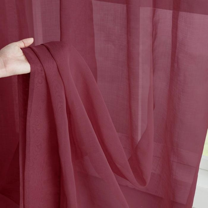 Snow Light Sheer Curtains Pleated