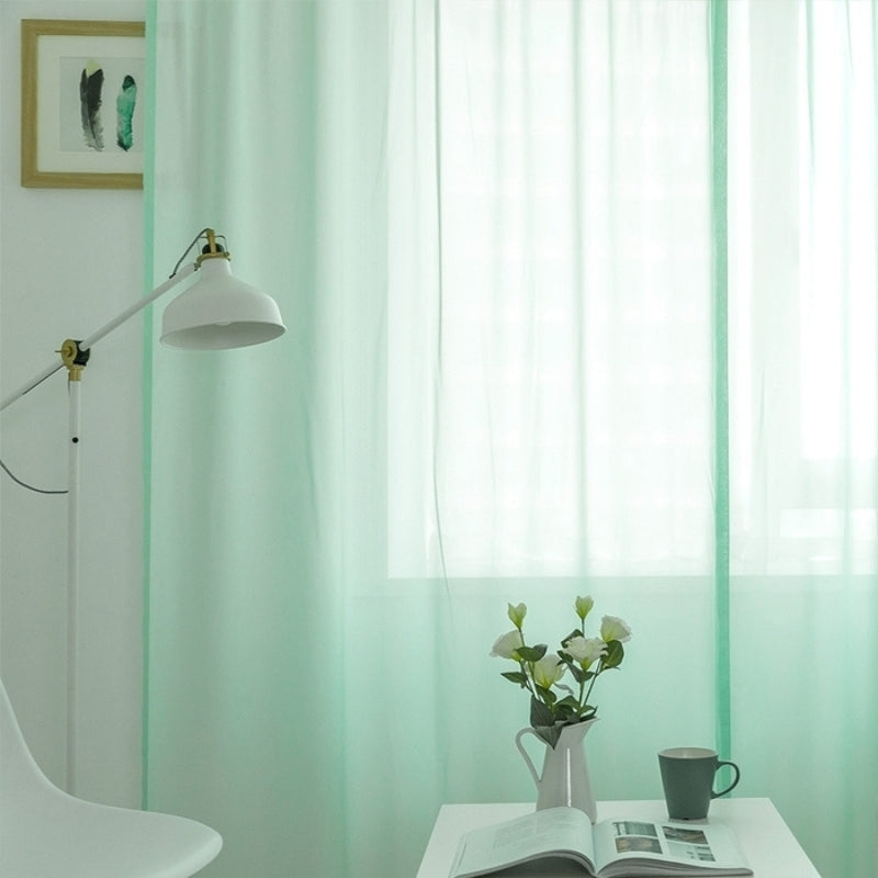 Mira Solid Sheer Custom Curtains Soft Top