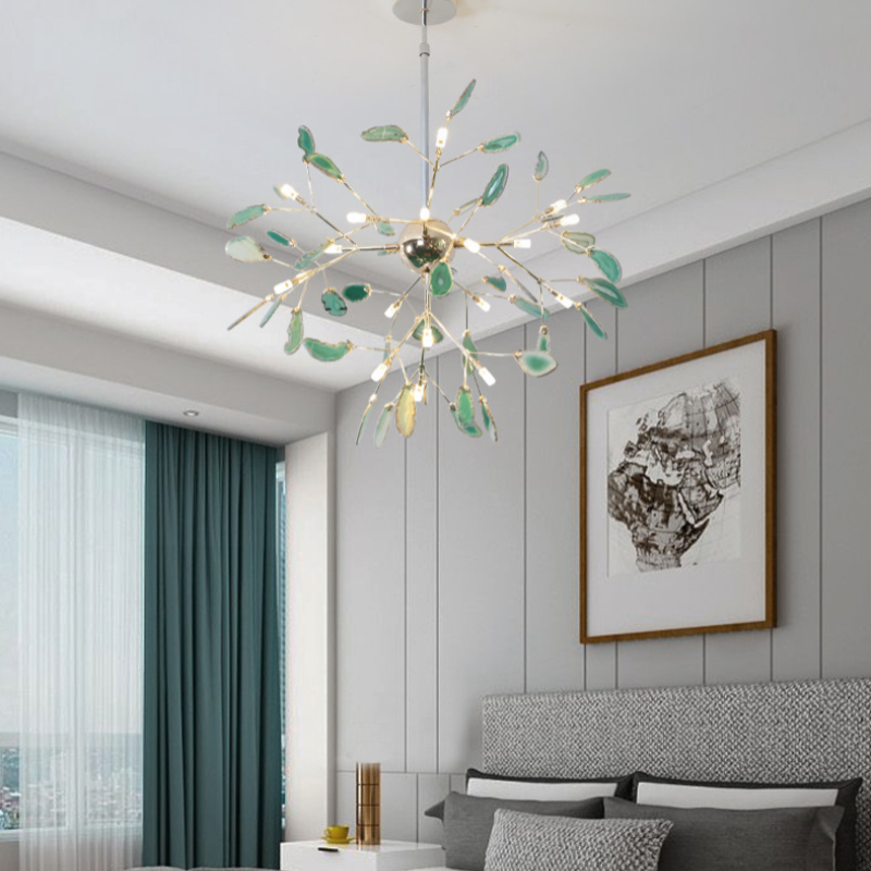 Nordic Agate Creative Colourful Chandelier Bedroom/Living Room