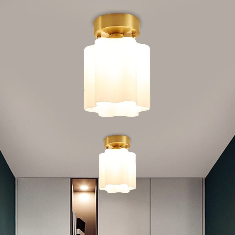 Sanna Retro Metal Flush Mount Ceiling Light Brass