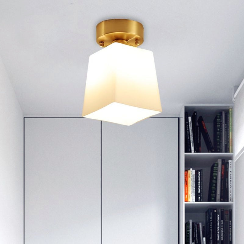 Sanna Retro Metal Flush Mount Ceiling Light Brass