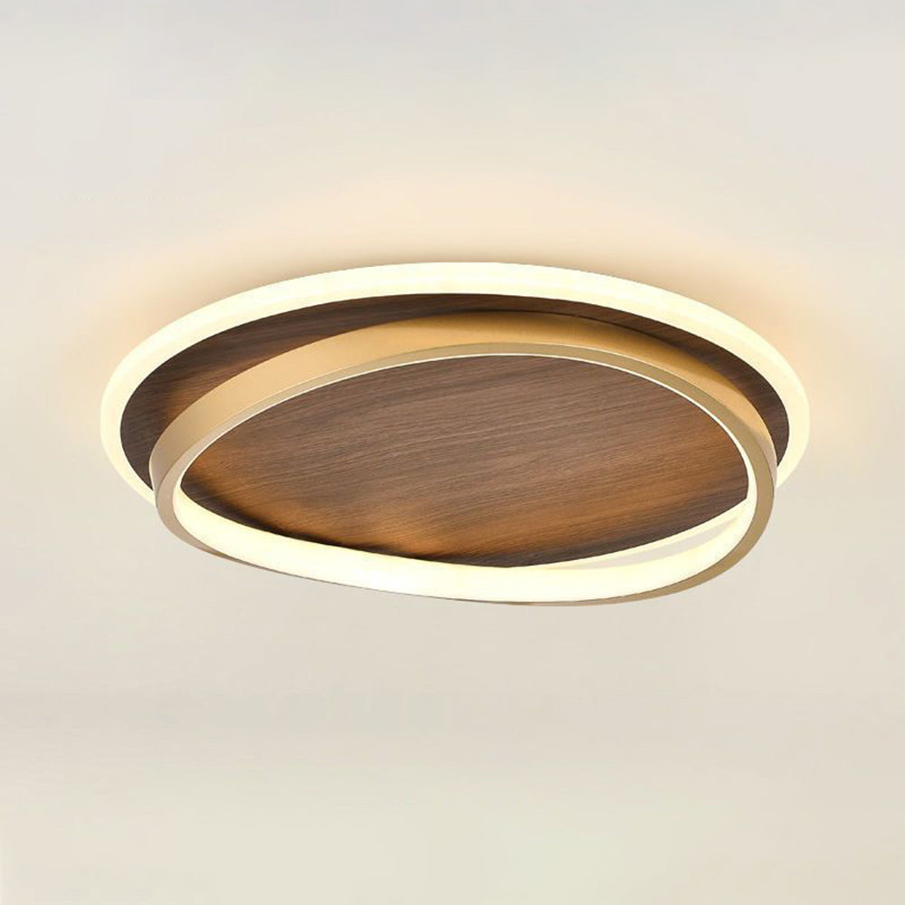 Lacey Modern Rund Dimmable Ceiling Light Gold Metal Acrylic Bedroom