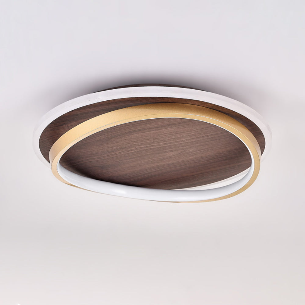 Lacey Modern Rund Dimmable Ceiling Light Gold Metal Acrylic Bedroom