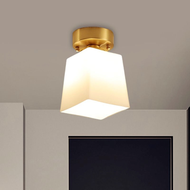 Sanna Retro Metal Flush Mount Ceiling Light Brass