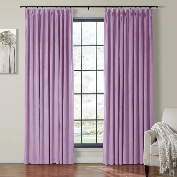 Plushy Velvet Curtain Pleated