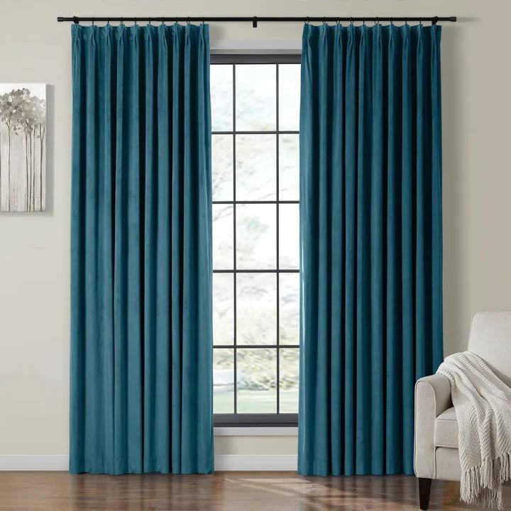 Plushy Velvet Curtain Pleated