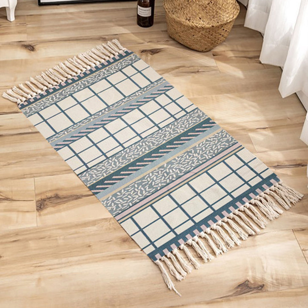 Vitality Handwoven Cotton and Linen Ethnic-style Floor , Bedroom