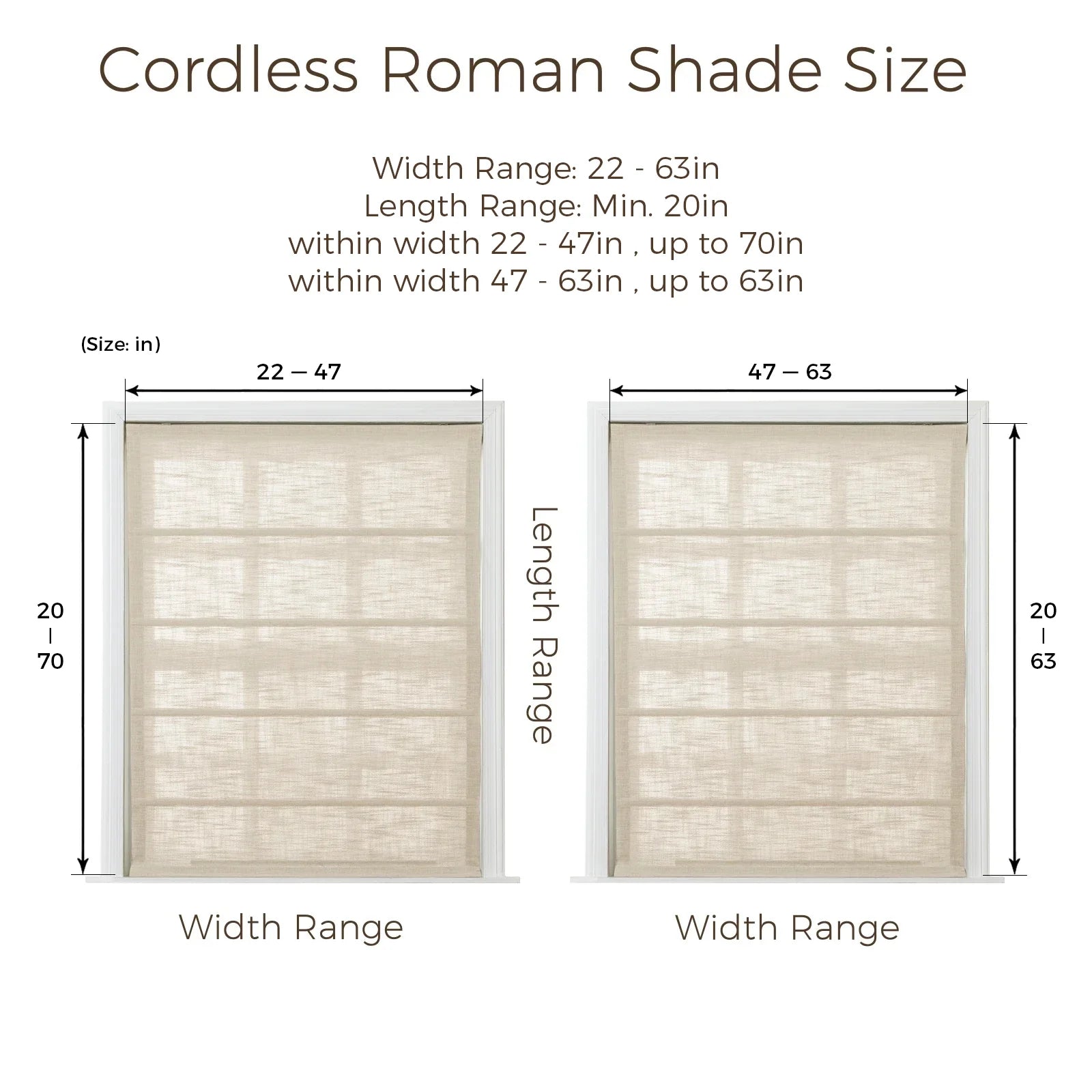 Skyler Linen Roman Shade Cord Lift