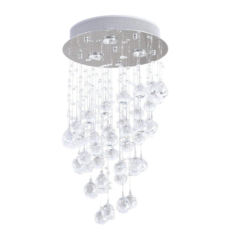 Alana Long Flush Mount Ceiling Light Metal Glass Living Room