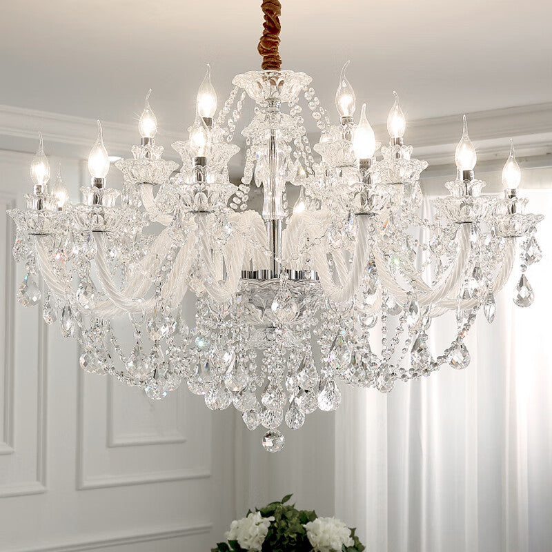 Silva French Crystal Metal Chandelier Living Room Dining Room