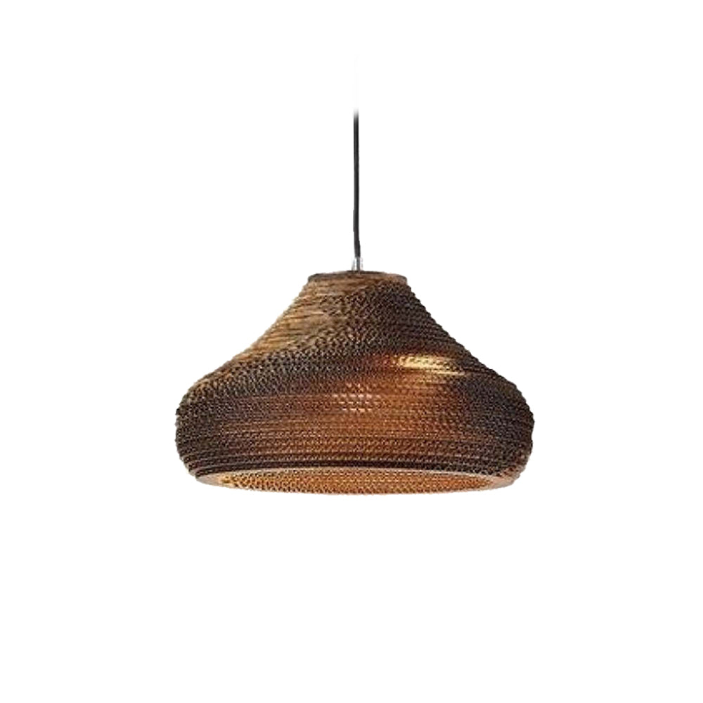 Muto Pastoral Silkworm Rustic Paper Pendant Light