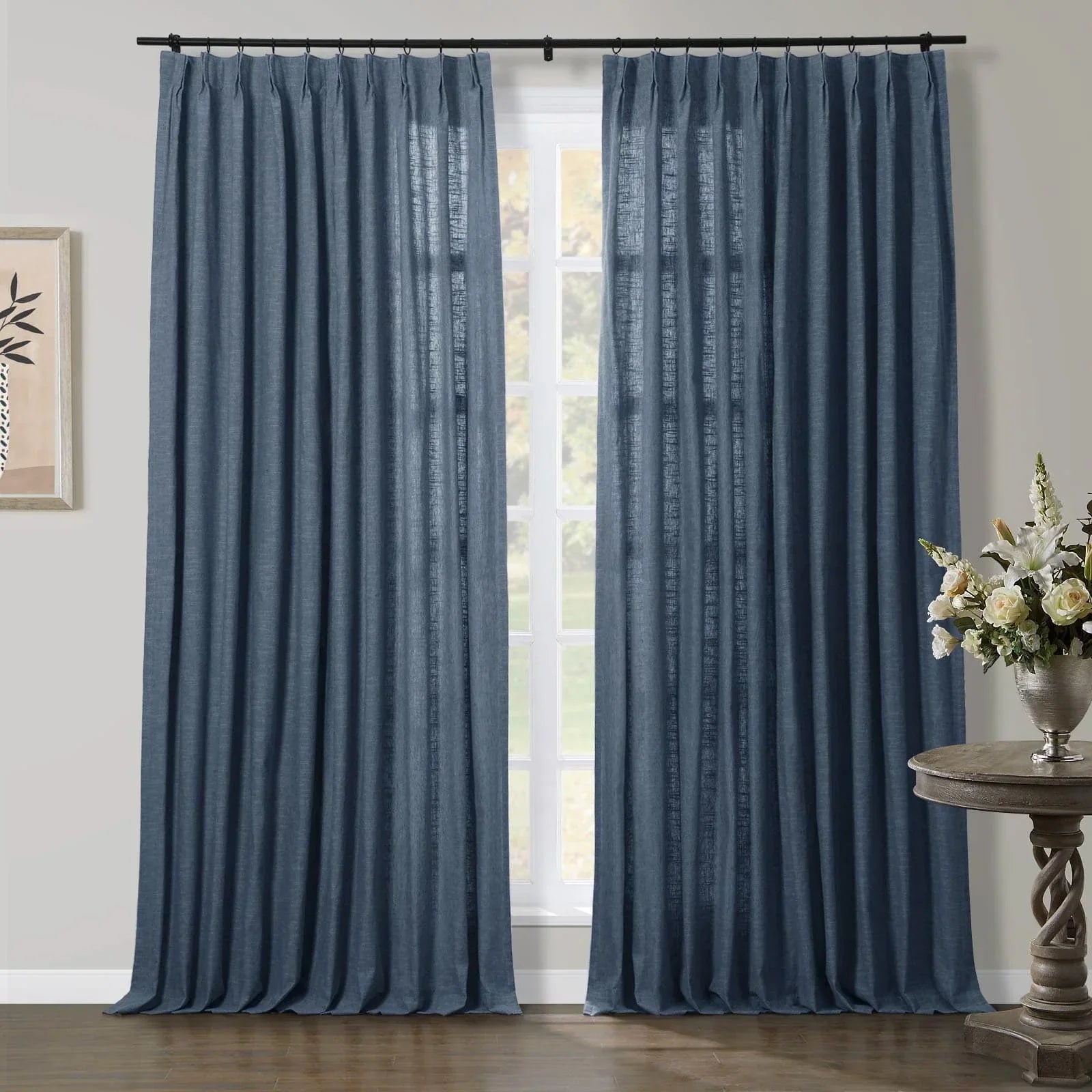 Aira Linen Cotton Curtain Pleated