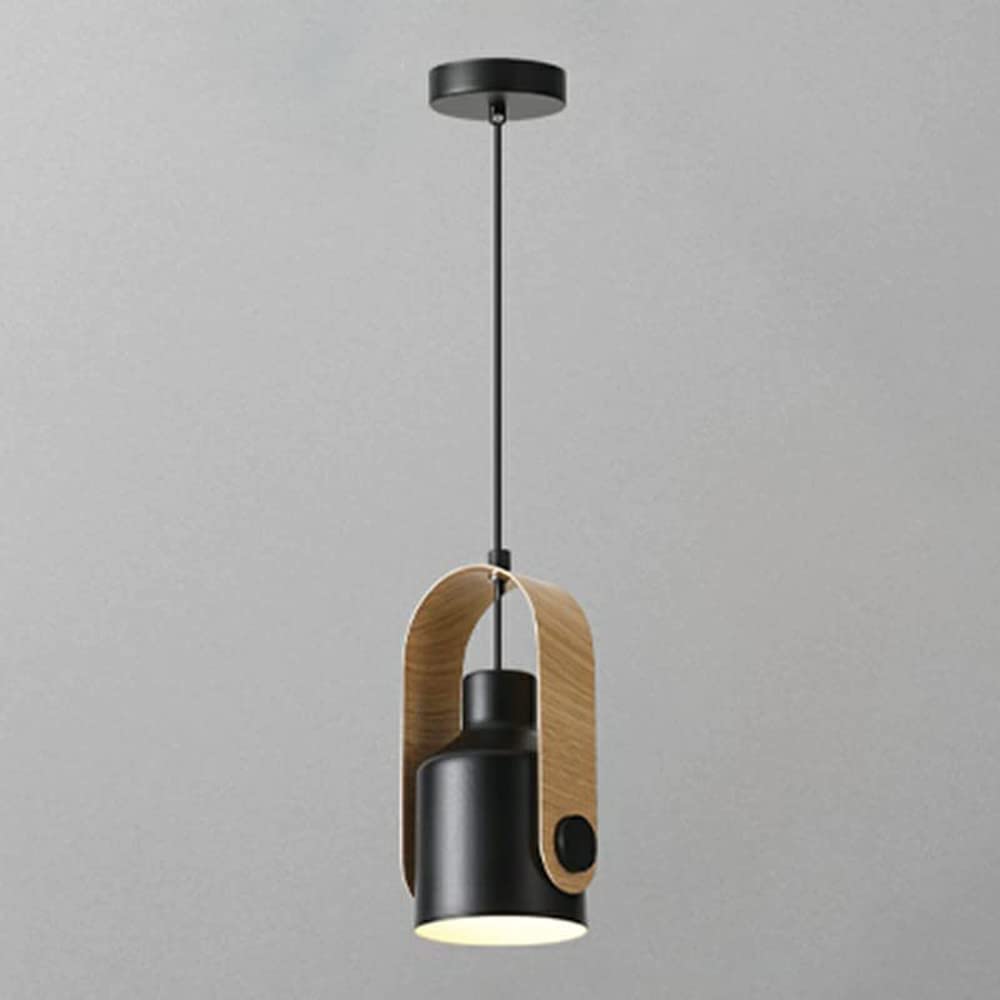 Morandi Modern Metal LED Pendant Light White Green Black Bedroom