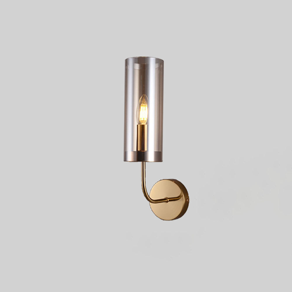 Leigh Nordic Post-Modern Indoor Wall Lamp 1/2 Lights Metal/Glass Living Room