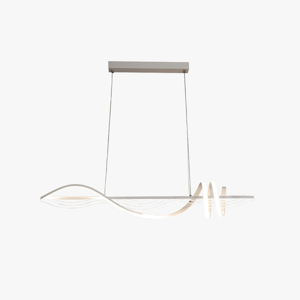 Louise Contemporary Style Linear Metal Pendant Light White/Black