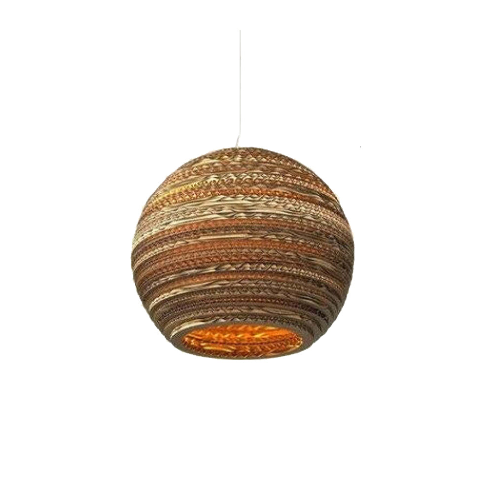 Muto Pastoral Silkworm Rustic Paper Pendant Light