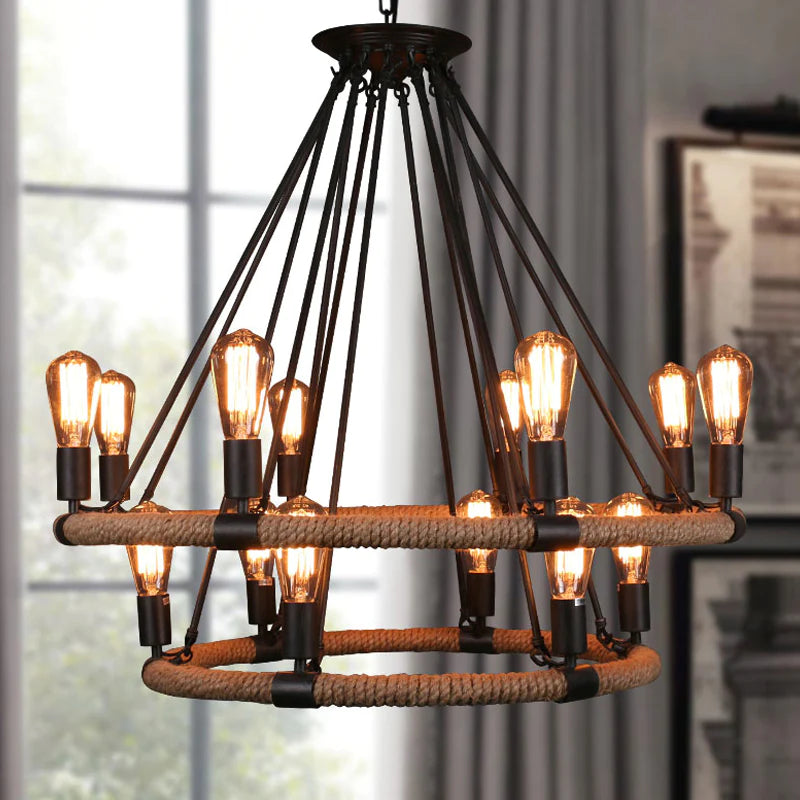 Epoch Design LED Pendant Light Black Metal Dining Room/Living Room