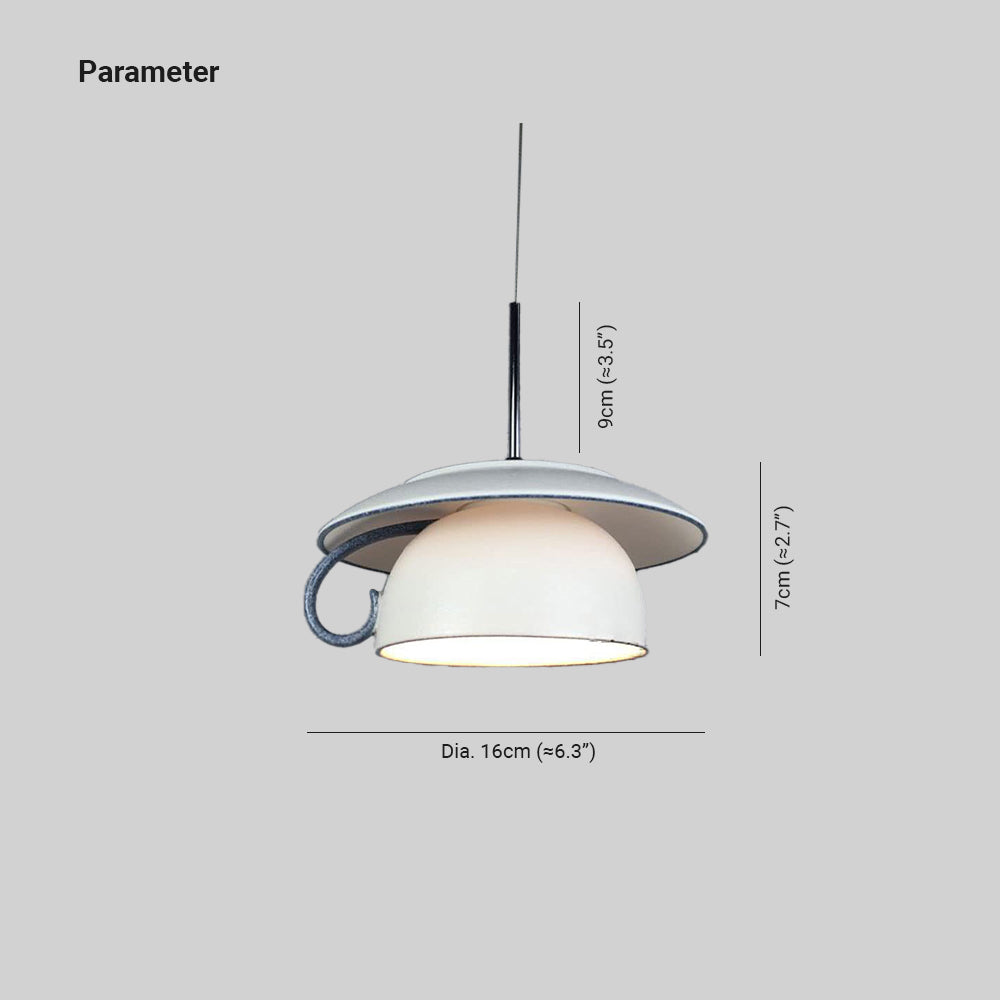 Hailie Nordic Cup Ceramic LED Pendant Light Bedroom