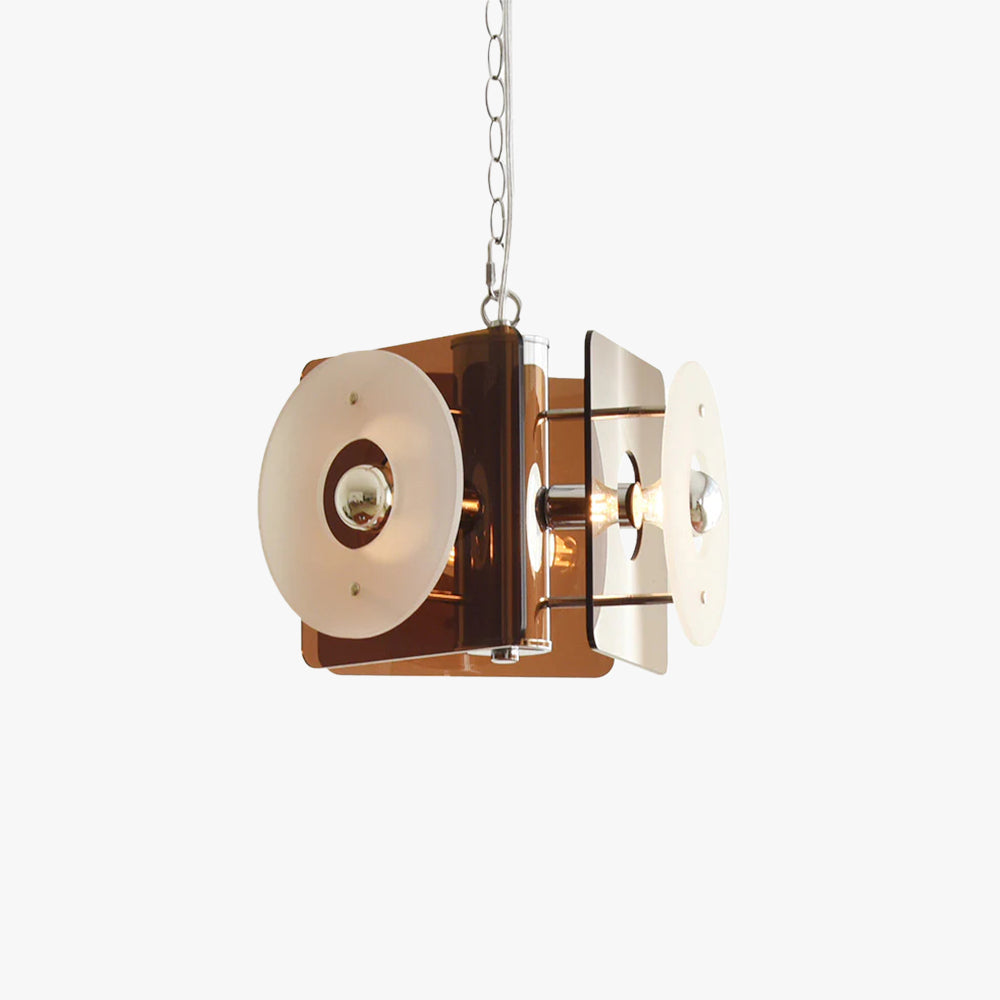 Hailie Design Pendant Light Brown Glass Dining Room/Living Room