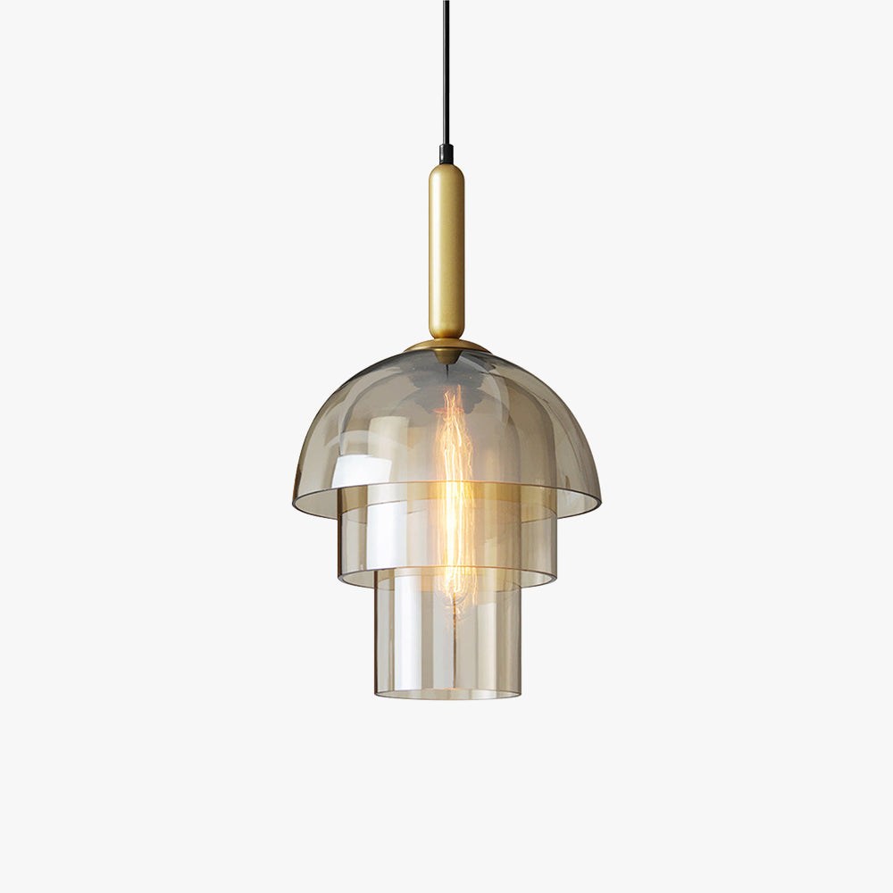 Hailie Modern Metal Glass Pendant Light Living Room Bedroom