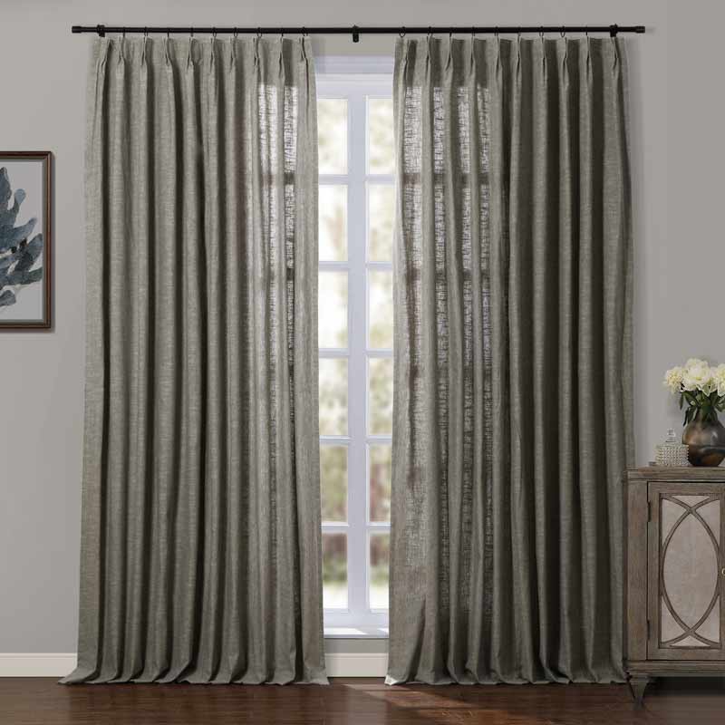 Aira Linen Cotton Curtain Pleated