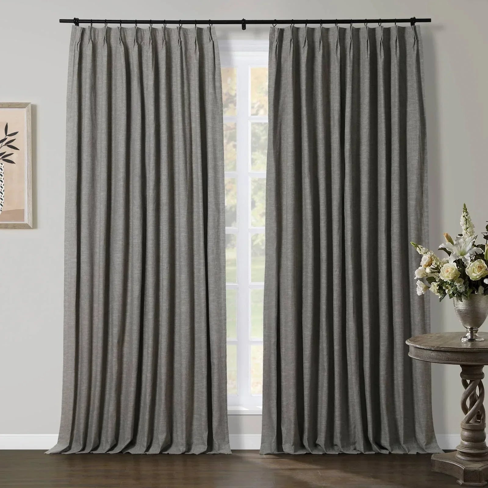 Aira Linen Cotton Curtain Pleated