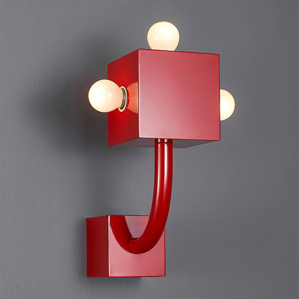 Fateh Modern Industrial LED Indoor Wall Lamp Red Living Room Bedroom