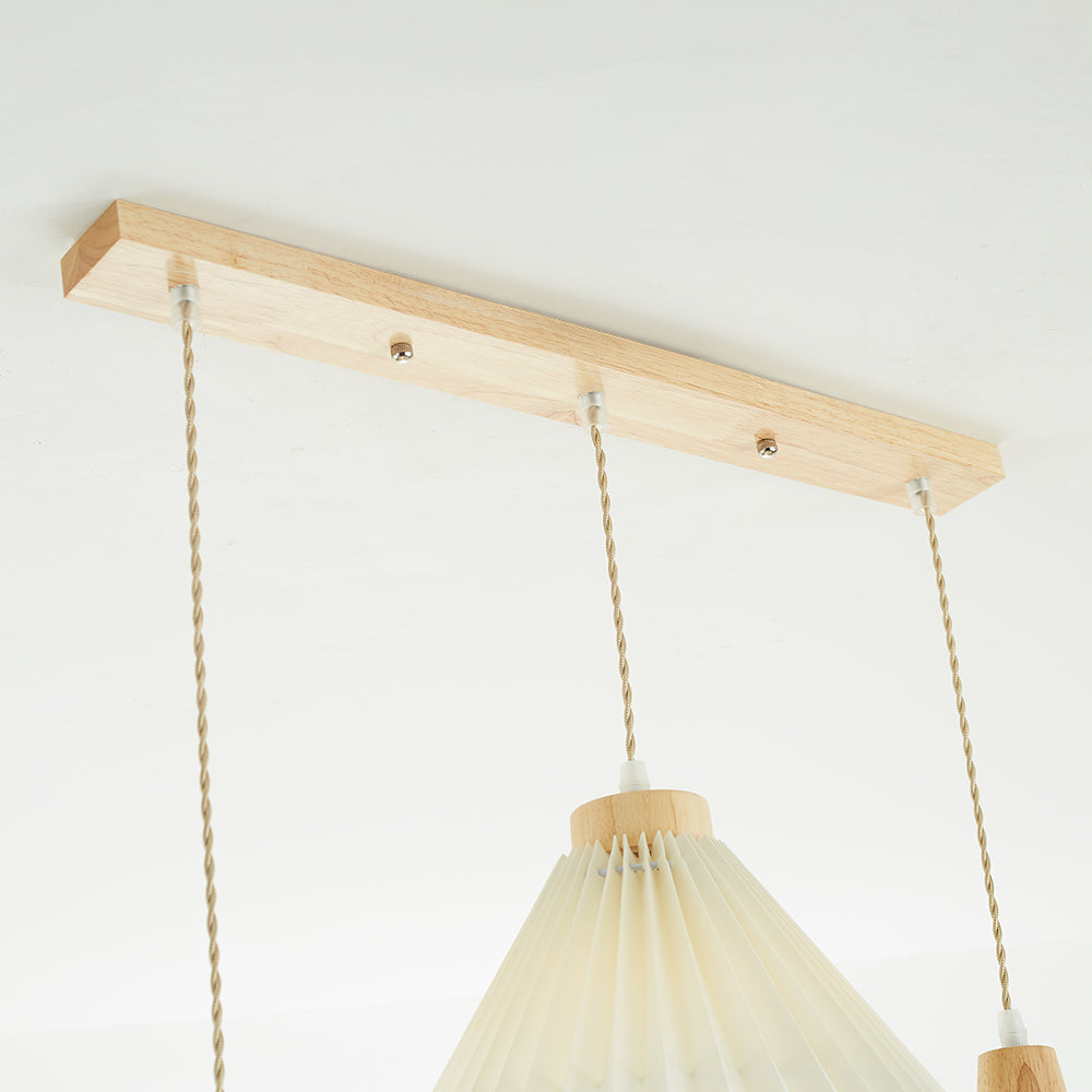 Ozawa Pendant Light Umbrella Shape Art, Wood, White, Bedroom