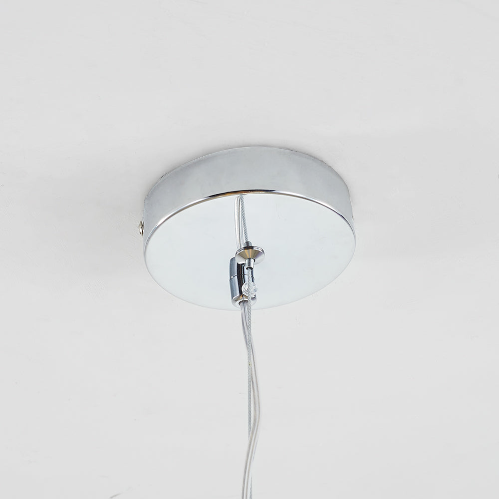 Byers Minimalist Spherical Metal/Glass Pendant Light, 3 Colour