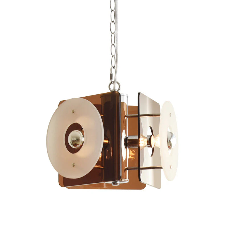 Hailie Design Pendant Light Brown Glass Dining Room/Living Room