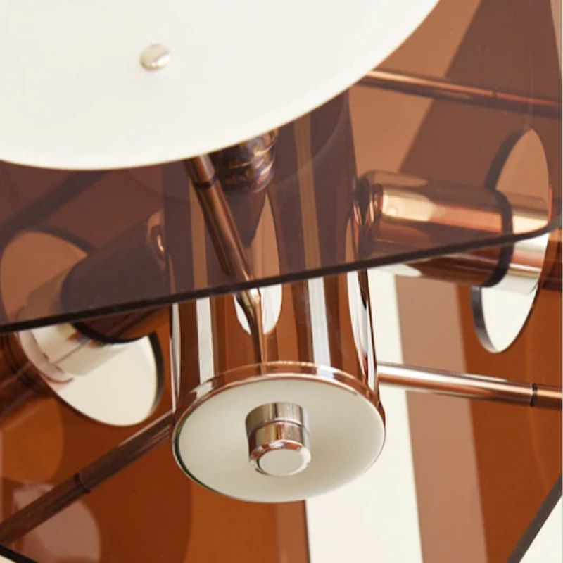 Hailie Design Pendant Light Brown Glass Dining Room/Living Room