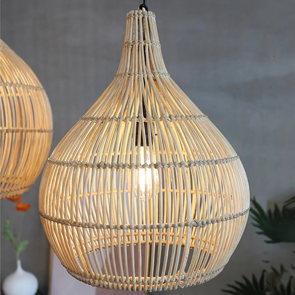 Muto Japanese Creative Pendant Light Rattan Dining Room/Bedroom