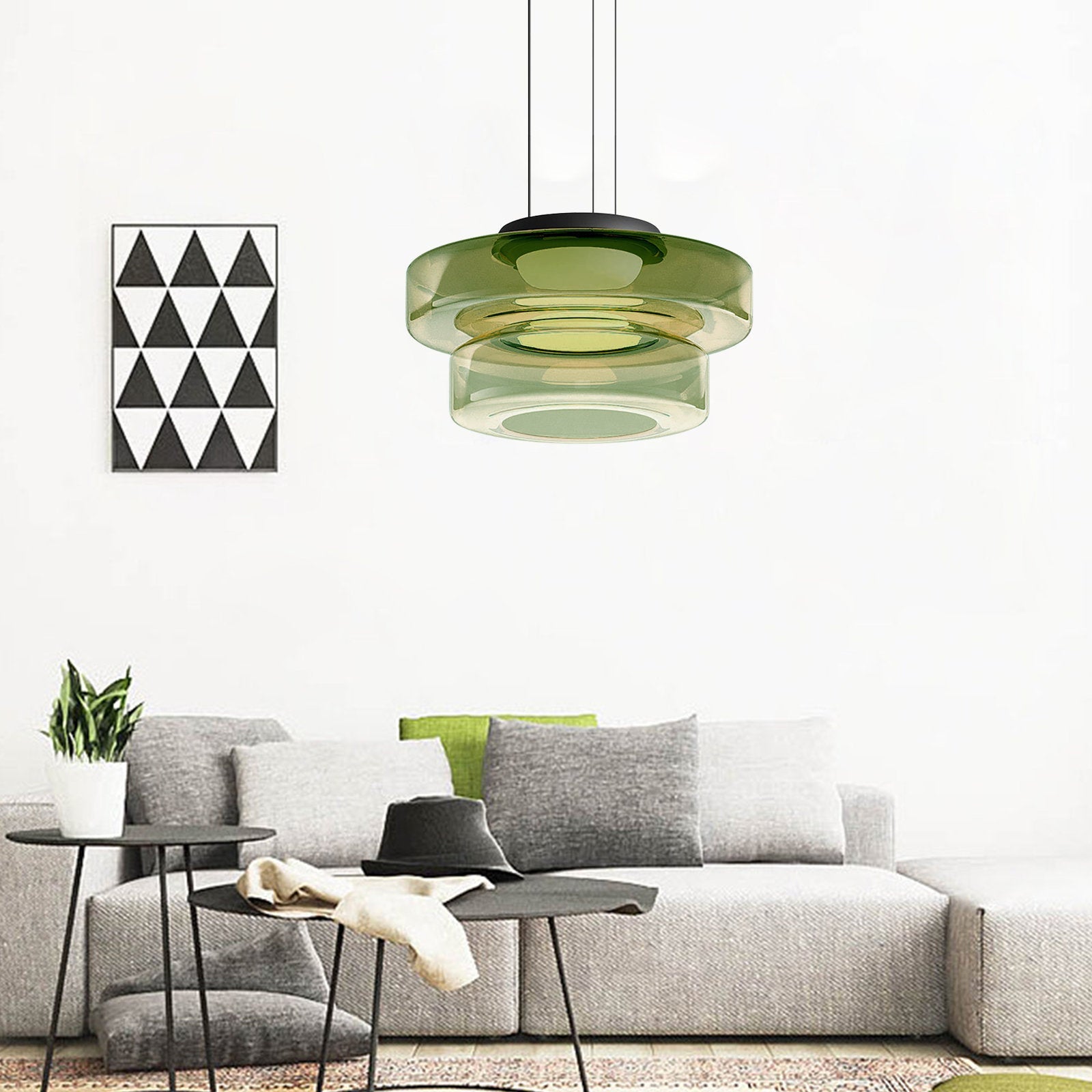 Hailie Modern Kitchen Island Glass Pendant Light