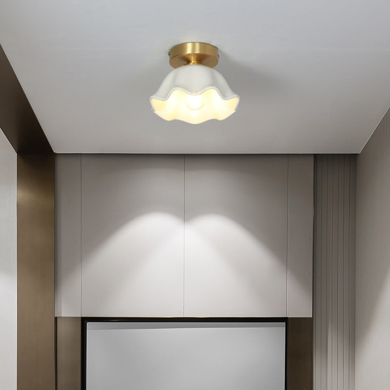 Sanna Retro Metal Flush Mount Ceiling Light Brass