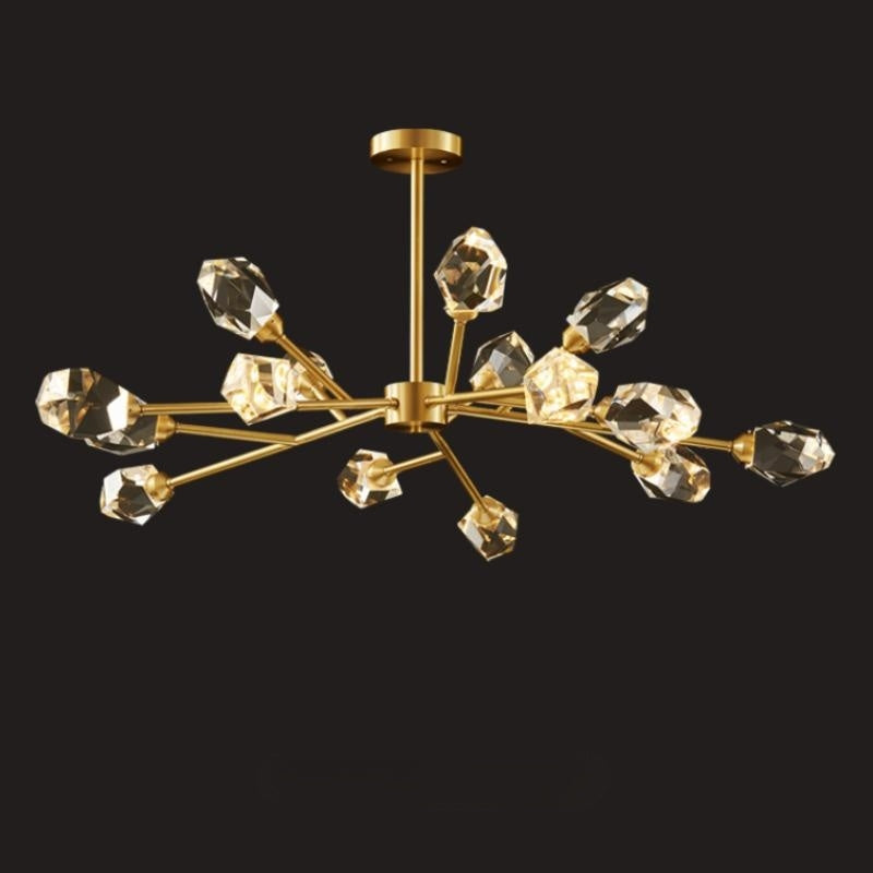 Kristy Luxurious Crystal Chandelier Living Room Golden