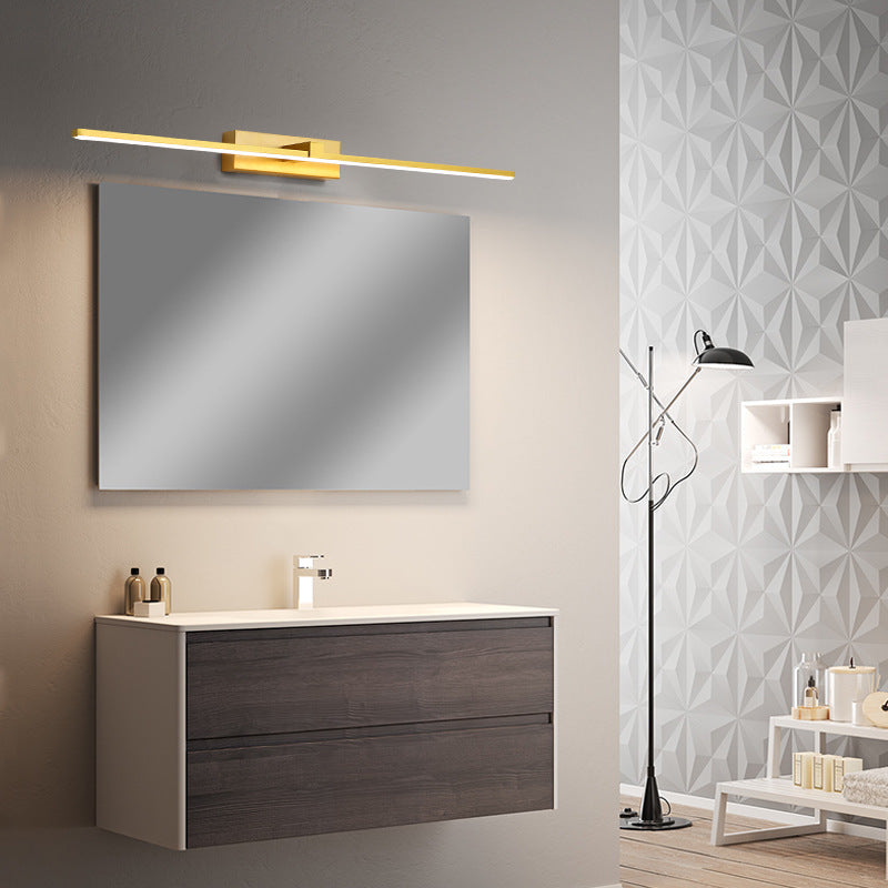 Leigh Modern Linear Golden Mirror Vanity Wall Lamp