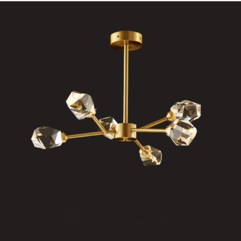 Kristy Luxurious Crystal Chandelier Living Room Golden