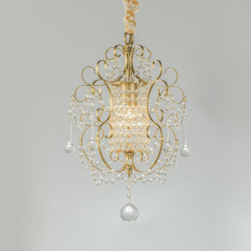 Alessio Modern Metal Crystal Pendant Light Bedroom