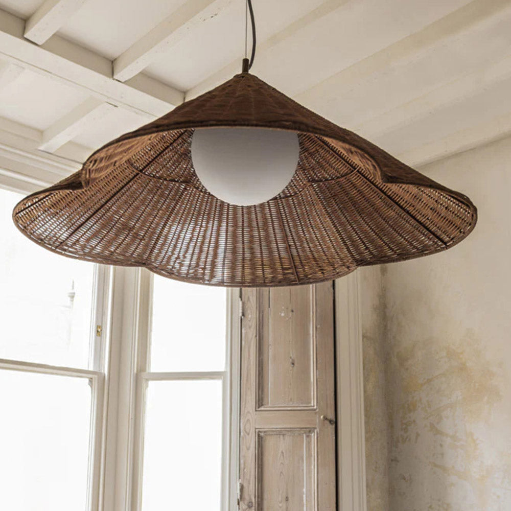 Muto Vintage Rattan Pendant Light Living Room Bedroom