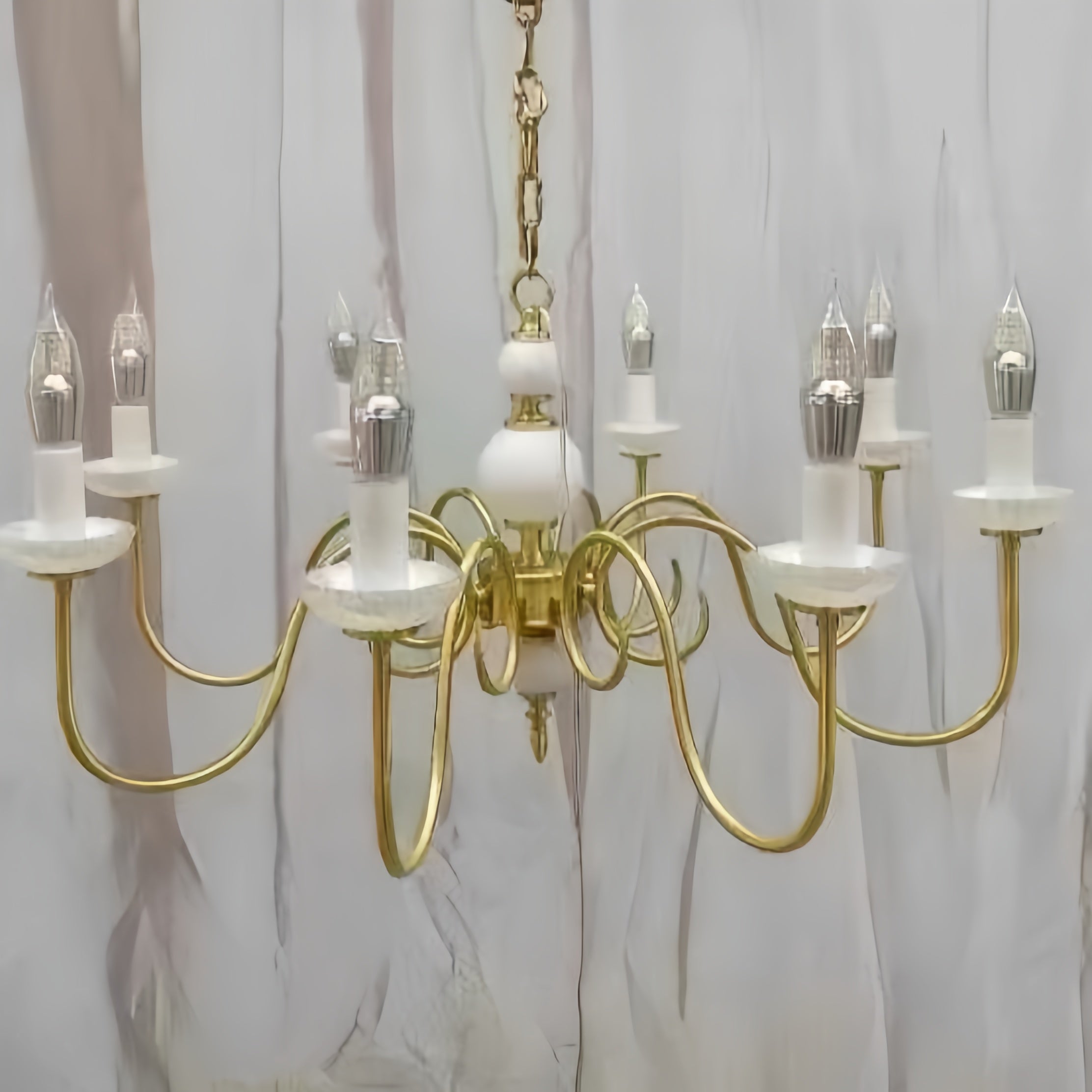 Silva Vintage LED Candle Chandelier Ceramic Bedroom