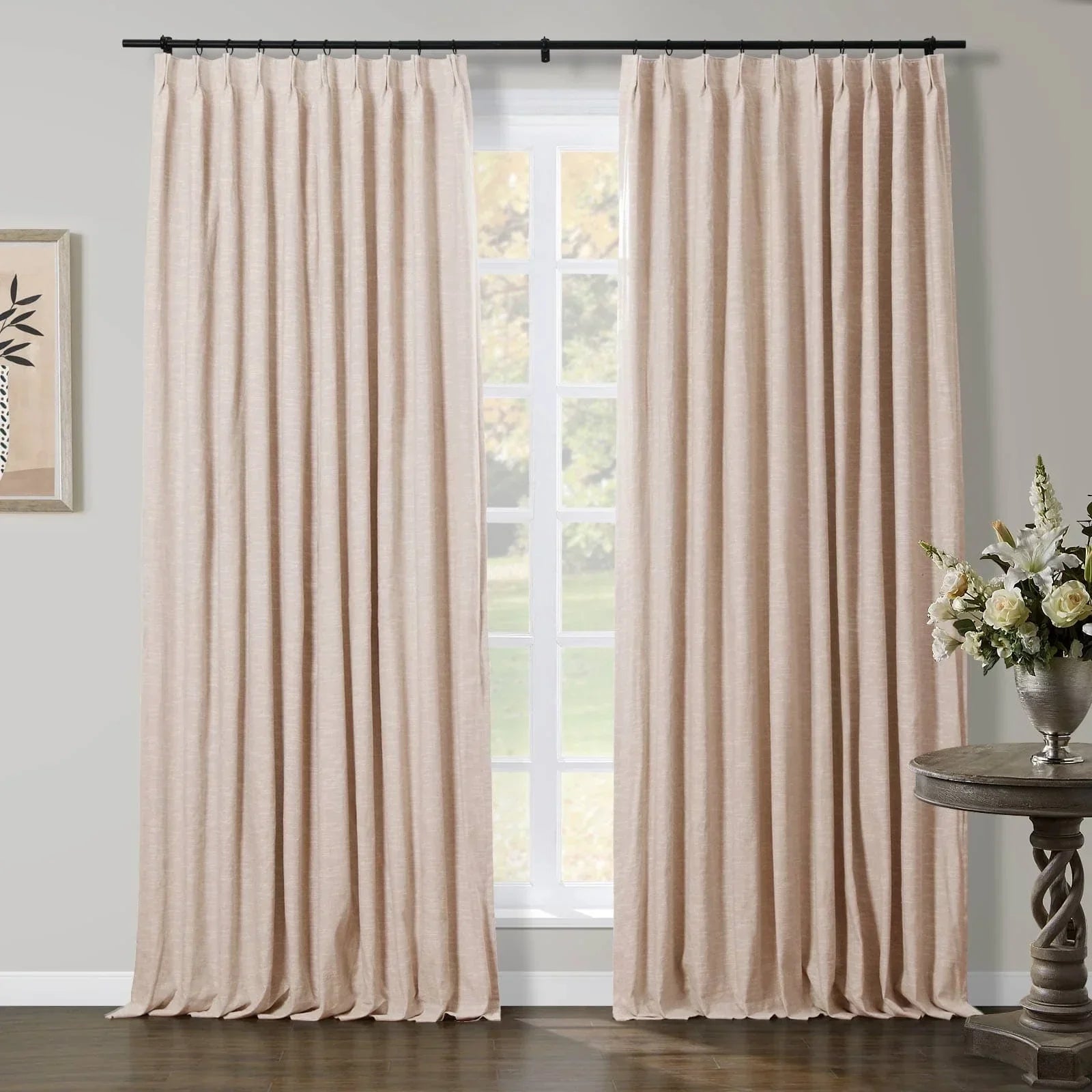 Aira Linen Cotton Curtain Pleated